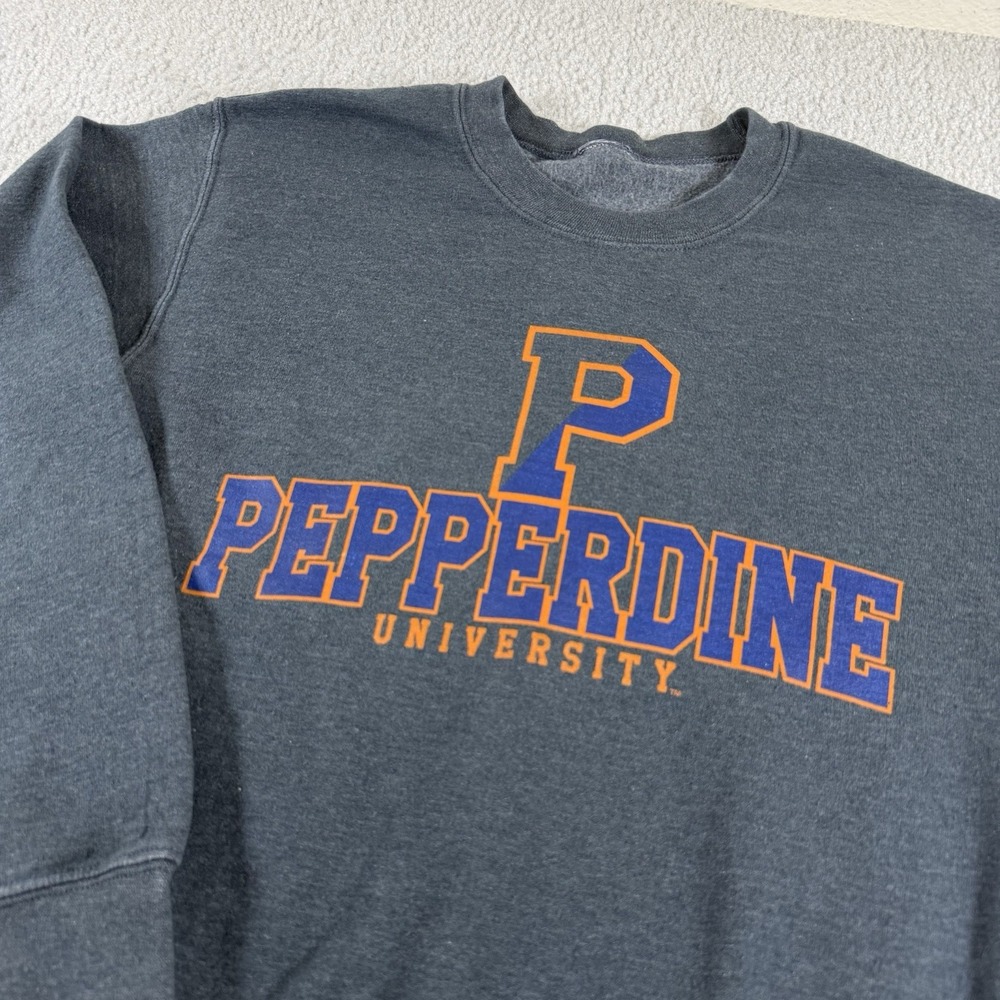 Pepperdine‎ University Sweatshirt Mens Small Gray Crewneck Pullover Y2K